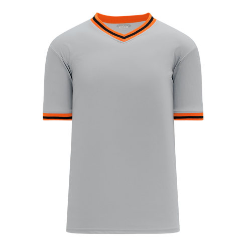 Athletic Knit V-Neck Baseball Jersey with Knitted Trim (BA1333)